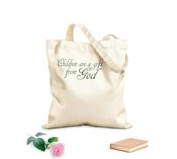 AILOONG Cita sobre religión, niños, cita sobre Dios Bolsa de lona sin blanquear Tela de 340g/m² de grosor Se usa como bolsa de herramientas