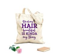 AILOONG Citas de caligrafía para salones de belleza. El cabello habla. Bolsas reutilizables para la compra Tela de 340g/m² de grosor Plegable