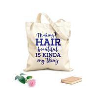 AILOONG Citas de caligrafía para salones de belleza. El cabello habla. Bolsas reutilizables para la compra Tela de 340g/m² de grosor Plegable