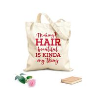 AILOONG Citas de caligrafía para salones de belleza. El cabello habla. Bolsas reutilizables para la compra Tela de 340g/m² de grosor Plegable