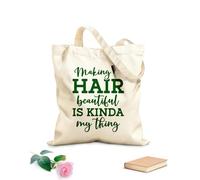AILOONG Citas de caligrafía para salones de belleza. El cabello habla. Bolsas reutilizables para la compra Tela de 340g/m² de grosor Plegable