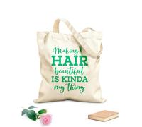 AILOONG Citas de caligrafía para salones de belleza. El cabello habla. Bolsas reutilizables para la compra Tela de 340g/m² de grosor Plegable