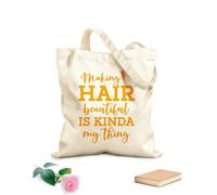 AILOONG Citas de caligrafía para salones de belleza. El cabello habla. Bolsas reutilizables para la compra Tela de 340g/m² de grosor Plegable
