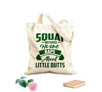 AILOONG Citas de gimnasio Sentadillas Porque Nadie Rapea Sobre Bolsos de hombro de lona de algodón Tela de 340g/m² de grosor Se usa como bolsa de herramientas