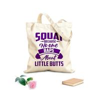 AILOONG Citas de gimnasio Sentadillas Porque Nadie Rapea Sobre Bolsos de hombro de lona de algodón Tela de 340g/m² de grosor Se usa como bolsa de herramientas