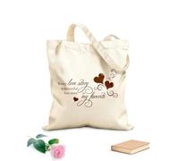 AILOONG Citas románticas: Toda historia de amor es una pareja. Bolsos de calicó para mujer Tela de 340g/m² de grosor Plegable