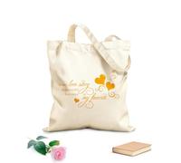 AILOONG Citas románticas: Toda historia de amor es una pareja. Bolsos de calicó para mujer Tela de 340g/m² de grosor Plegable