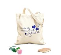 AILOONG Citas románticas: Toda historia de amor es una pareja. Bolsos de calicó para mujer Tela de 340g/m² de grosor Plegable