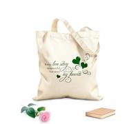 AILOONG Citas románticas: Toda historia de amor es una pareja. Bolsos de calicó para mujer Tela de 340g/m² de grosor Plegable