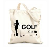 AILOONG Club de golf Deporte Juego Chica Afición Golfista Club de golf Bolsos de calicó para mujer Tela de 12 oz de grosor Plegable 25x30cm Pequeño