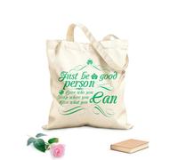 AILOONG Concepto de póster con cita motivadora creativa e inspiradora: Simplemente sé una buena persona. Bolsas de lona con estampados personalizables Tela de 340g/m² de grosor Combina con la ropa