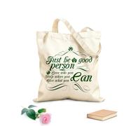 AILOONG Concepto de póster con cita motivadora creativa e inspiradora: Simplemente sé una buena persona. Bolsas de lona con estampados personalizables Tela de 340g/m² de grosor Combina con la ropa