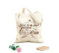 AILOONG Concepto de póster con cita motivadora creativa e inspiradora: Simplemente sé una buena persona. Bolsas de lona con estampados personalizables Tela de 340g/m² de grosor Combina con la ropa