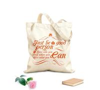 AILOONG Concepto de póster con cita motivadora creativa e inspiradora: Simplemente sé una buena persona. Bolsas de lona con estampados personalizables Tela de 340g/m² de grosor Combina con la ropa