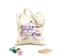 AILOONG Concepto de póster con cita motivadora creativa e inspiradora: Simplemente sé una buena persona. Bolsas de lona con estampados personalizables Tela de 340g/m² de grosor Combina con la ropa