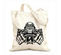 AILOONG Conductor de carreras de monstruos, esqueleto, zombi y cadáver Bolsa de lona Tela de 12 oz de grosor Sustituye a la mochila escolar 35x40cm Grande