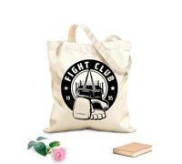 AILOONG Conjunto de iconos de combates individuales de boxeo, muay thai Bolsa de tela con asa plana Tela de 12 oz de grosor Sustituye a la mochila escolar 35x40cm Grande