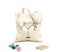 AILOONG Copa de Martini atractiva Chica Stripper Alcohol Cóctel Bolsa de lona Tela de 340g/m² de grosor Sustituye a la mochila escolar