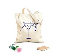 AILOONG Copa de Martini atractiva Chica Stripper Alcohol Cóctel Bolsa de lona Tela de 340g/m² de grosor Sustituye a la mochila escolar