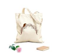 AILOONG Cuervo sentado sobre ramas desnudas de árboles en estilo gótico Bolsa de compras de lona de algodón Tela de 340g/m² de grosor Se usa como bolsa de regalo