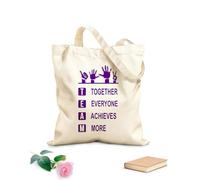 AILOONG Cultura empresarial de trabajo en equipo Bolsos de calicó para mujer Tela de 340g/m² de grosor Plegable