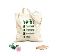 AILOONG Cultura empresarial de trabajo en equipo Bolsos de calicó para mujer Tela de 340g/m² de grosor Plegable