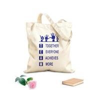 AILOONG Cultura empresarial de trabajo en equipo Bolsos de calicó para mujer Tela de 340g/m² de grosor Plegable