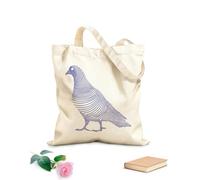 AILOONG Dibujo lineal simple de una paloma 3 Bolsos de hombro de lona de algodón Tela de 340g/m² de grosor Se usa como bolsa de herramientas