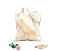 AILOONG Dibujo lineal simple de una paloma 3 Bolsos de hombro de lona de algodón Tela de 340g/m² de grosor Se usa como bolsa de herramientas