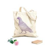 AILOONG Dibujo lineal simple de una paloma 3 Bolsos de hombro de lona de algodón Tela de 340g/m² de grosor Se usa como bolsa de herramientas