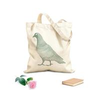 AILOONG Dibujo lineal simple de una paloma 3 Bolsos de hombro de lona de algodón Tela de 340g/m² de grosor Se usa como bolsa de herramientas