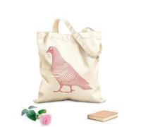 AILOONG Dibujo lineal simple de una paloma 3 Bolsos de hombro de lona de algodón Tela de 340g/m² de grosor Se usa como bolsa de herramientas