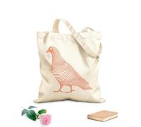 AILOONG Dibujo lineal simple de una paloma 3 Bolsos de hombro de lona de algodón Tela de 340g/m² de grosor Se usa como bolsa de herramientas