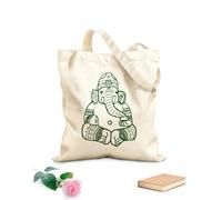 AILOONG Dibujos animados Ganesha Dios Elefante Hinduismo India Niños Bolsa de lona Tela de 340g/m² de grosor Sustituye a la mochila escolar