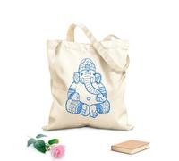 AILOONG Dibujos animados Ganesha Dios Elefante Hinduismo India Niños Bolsa de lona Tela de 340g/m² de grosor Sustituye a la mochila escolar