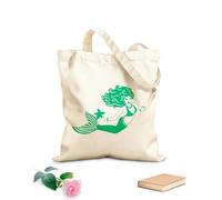 AILOONG Dibujos animados Hermosa apelación Sirena Bolsa de compras de lona de algodón Tela de 340g/m² de grosor Se usa como bolsa de regalo