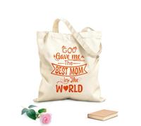 AILOONG Dios me dio el mejor diseño de mamá del mundo. Bolsa de lona con fondo reforzado Tela de 340g/m² de grosor Se usa como bolsa de regalo