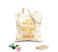 AILOONG Dios me dio el mejor diseño de mamá del mundo. Bolsa de lona con fondo reforzado Tela de 340g/m² de grosor Se usa como bolsa de regalo