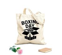 AILOONG Diseño de feliz día de San Esteban Bolsa de lona con fondo reforzado Tela de 12 oz de grosor Se usa como bolsa de regalo 35x40cm Grande