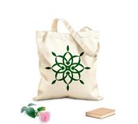 AILOONG Diseño de mandala abstracto, arte geométrico simétrico floral Bolsa de lona para vino Tela de 340g/m² de grosor Combina con la ropa