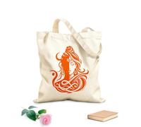 AILOONG Diseño gráfico de silueta del dios hindú Shiva Bolsas de lona con estampados personalizables Tela de 340g/m² de grosor Combina con la ropa
