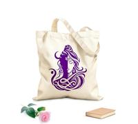 AILOONG Diseño gráfico de silueta del dios hindú Shiva Bolsas de lona con estampados personalizables Tela de 340g/m² de grosor Combina con la ropa