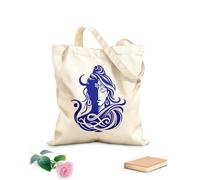 AILOONG Diseño gráfico de silueta del dios hindú Shiva Bolsas de lona con estampados personalizables Tela de 340g/m² de grosor Combina con la ropa