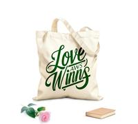 AILOONG el amor gana una mano Bolsas de lona con estampados personalizables Tela de 340g/m² de grosor Combina con la ropa