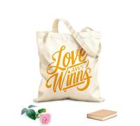 AILOONG el amor gana una mano Bolsas de lona con estampados personalizables Tela de 340g/m² de grosor Combina con la ropa