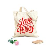 AILOONG el amor gana una mano Bolsas de lona con estampados personalizables Tela de 340g/m² de grosor Combina con la ropa