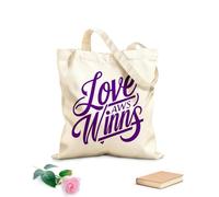 AILOONG el amor gana una mano Bolsas de lona con estampados personalizables Tela de 340g/m² de grosor Combina con la ropa