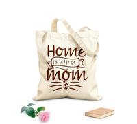 AILOONG El hogar es donde está mamá Bolsos de hombro de lona de algodón Tela de 340g/m² de grosor Se usa como bolsa de herramientas