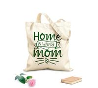 AILOONG El hogar es donde está mamá Bolsos de hombro de lona de algodón Tela de 340g/m² de grosor Se usa como bolsa de herramientas