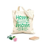 AILOONG El hogar es donde está mamá Bolsos de hombro de lona de algodón Tela de 340g/m² de grosor Se usa como bolsa de herramientas
